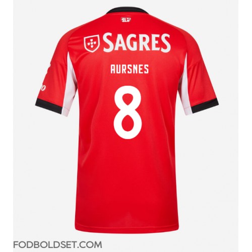 Benfica Fredrik Aursnes #8 Hjemmebanetrøje 2025-26 Kortærmet